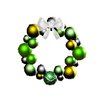 オーナメントのリースのライトグリーンの画像