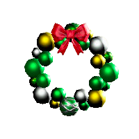 オーナメントのリースのグリーンの画像