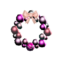 オーナメントのリースのピンクの画像