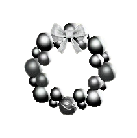 オーナメントのリースのシルバーの画像