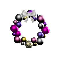 オーナメントのリースのパープルの画像