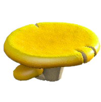 キノコのテーブルのきいろキノコの画像
