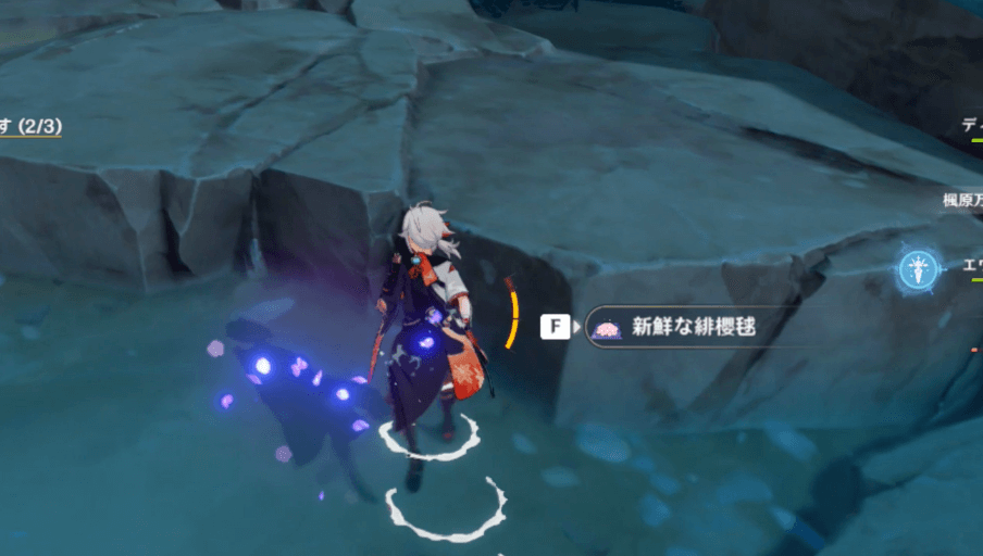 滝の上で1つ見つける