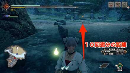 10回避分の距離