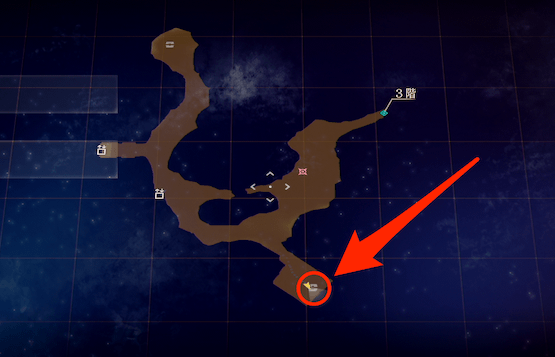 グラニード城4階のマップ