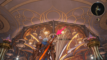 デル＝ウァリス城ー中央玄関広間4階のフクロウ