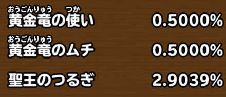 目玉装備排出確率の画像