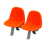 パブリックベンチのレッドの画像