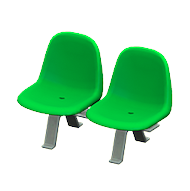 パブリックベンチのグリーンの画像