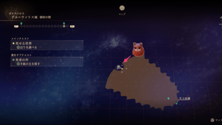 デルウァリス城ー領将の間のフクロウのマップ