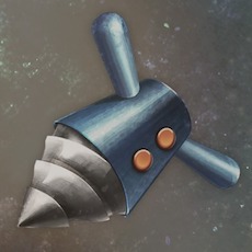 古びた掘削機画像