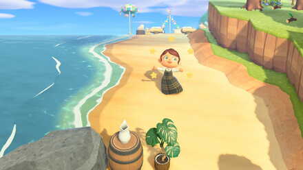 砂浜を片付ける