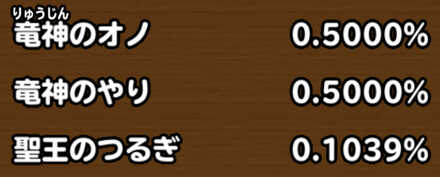目玉装備排出確率の画像