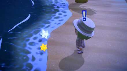 翌日砂浜にほしのかけらが落ちている