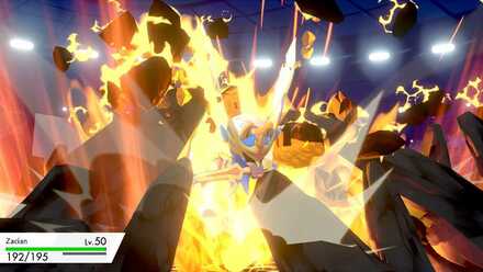 大地の力を受けるザシアン