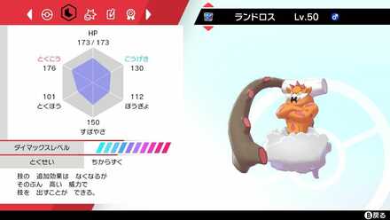 ランドロスのステータス