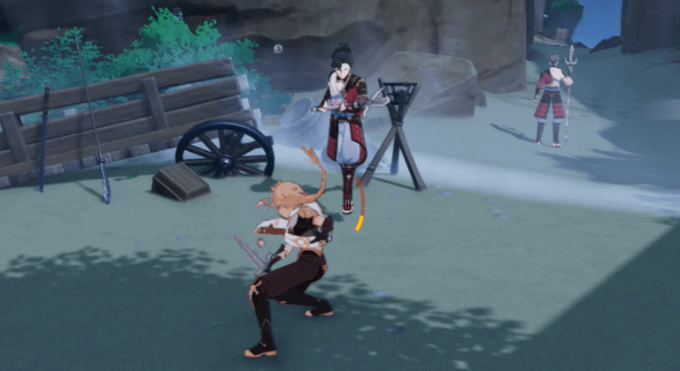 怪しい兵士とバトル