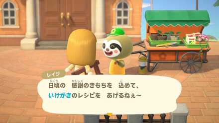 いけがきのレシピがもらえる