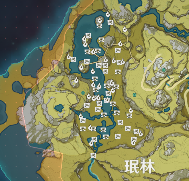 月光を求めて璃月マップ