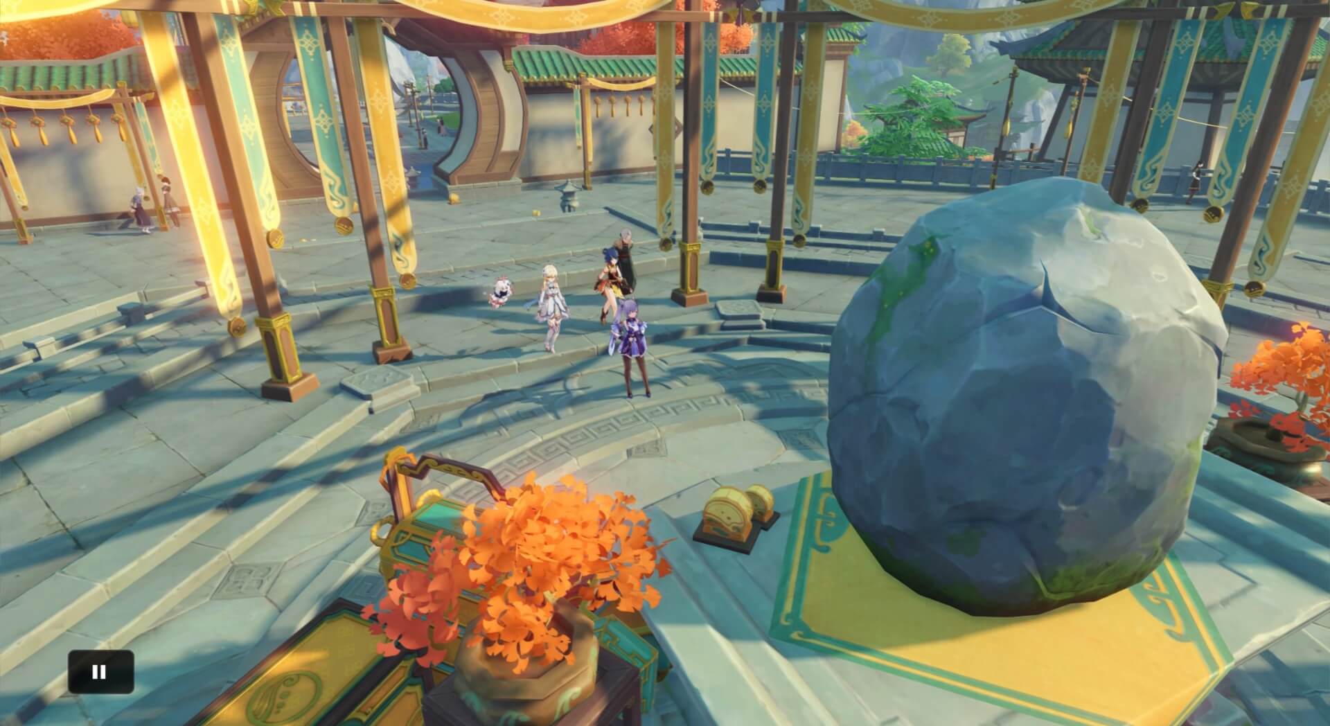 玉京台にある不思議な石を確認する