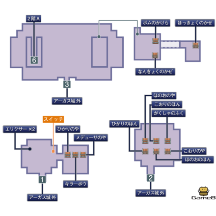 アーガス城：3D2マップ