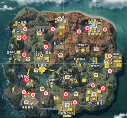 孤島作戦車両マップ