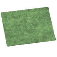 みどりのシャギーなラグ画像