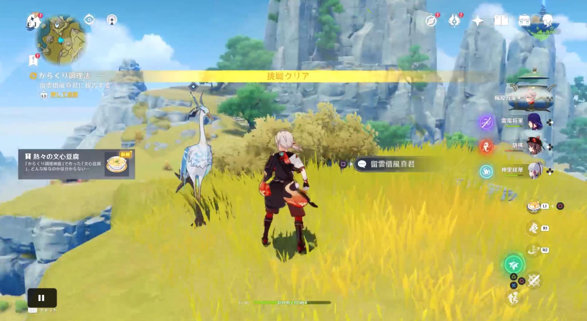 文心豆腐を留雲借風真君にわたす