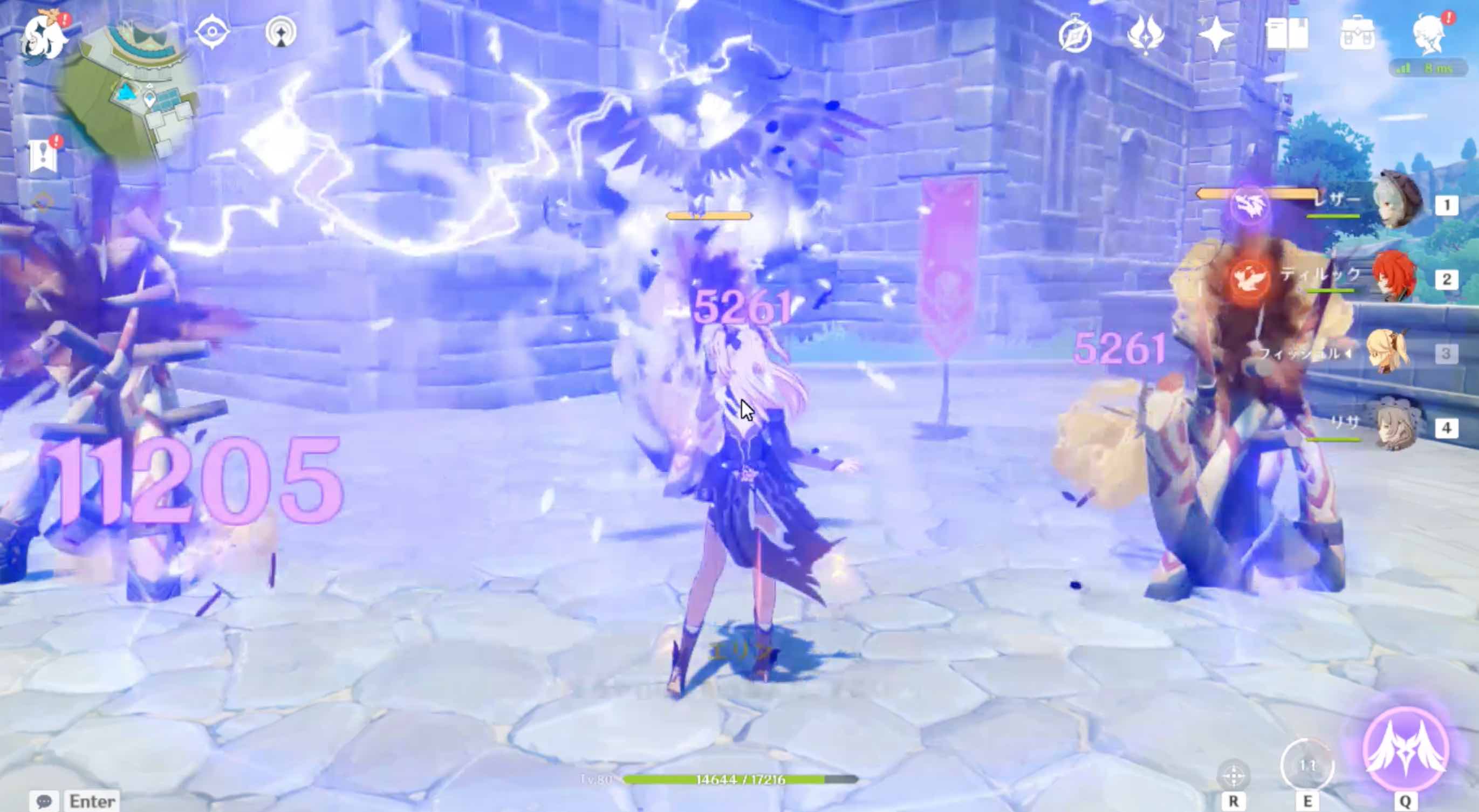 3つの杭を同時に破壊する