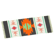 くろいパターンキッチンマット画像