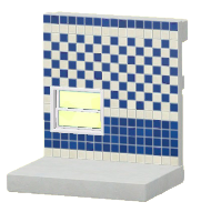 あおいツートンタイルのかべ画像