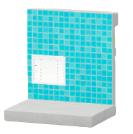 みずいろタイルのかべ画像