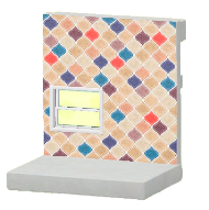 ベージュのモロッカンタイルかべ画像