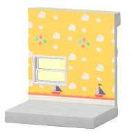 きいろいキッズルームのかべがみ画像