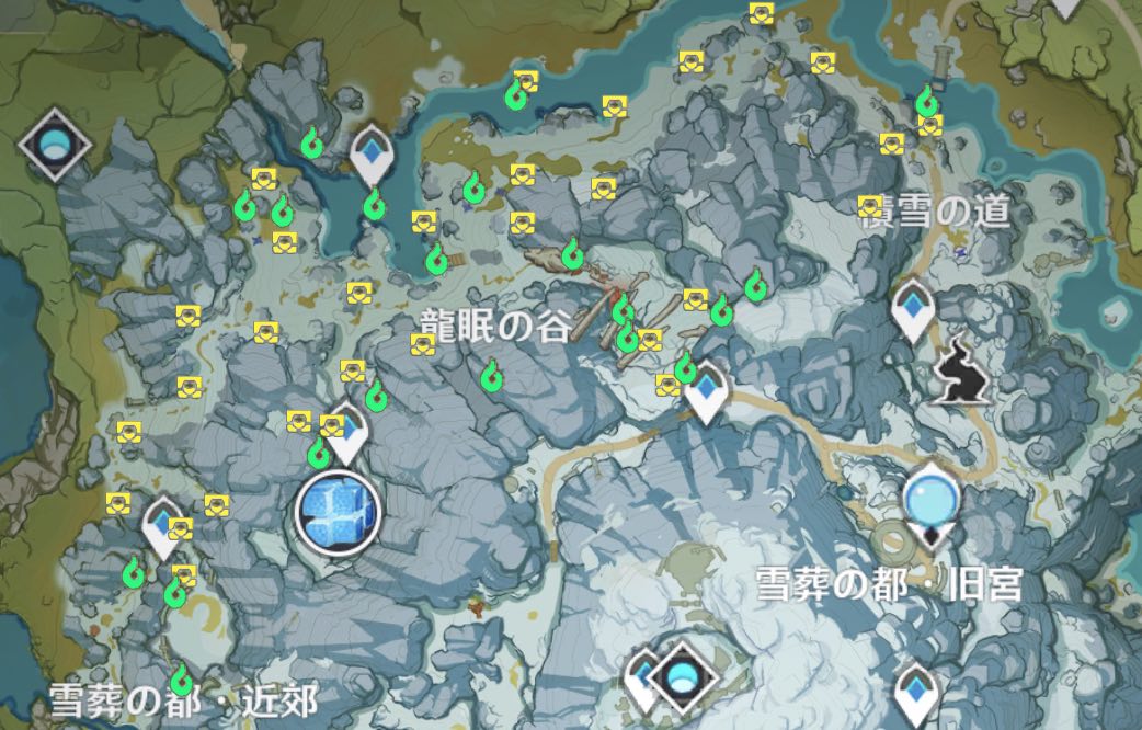 月光を求めてドラゴンスパインマップ