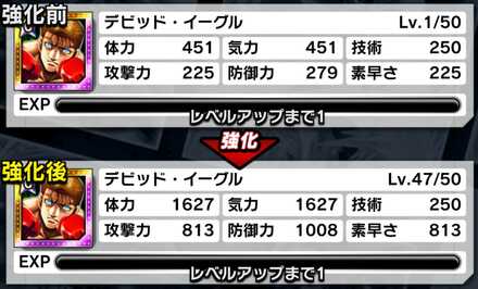 拳魂強化ステータス上昇