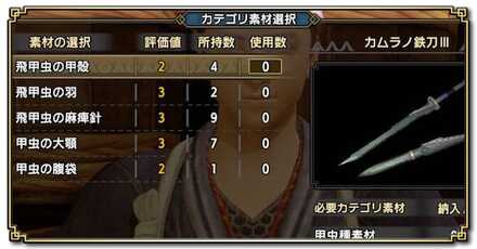 カテゴリ強化素材