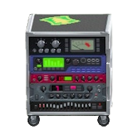 エフェクターラックのエンブレムなロゴの画像