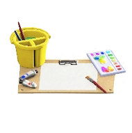 おえかきセットの白紙の画像