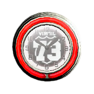 ダイナーなネオンクロックのブラックナンバーの画像