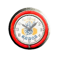 ダイナーなネオンクロックのブルービーの画像