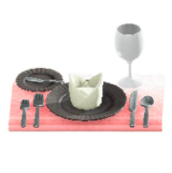 テーブルセッティングのオレンジ(マット)の画像