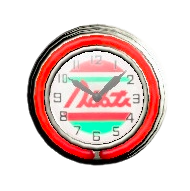 ダイナーなネオンクロックのラインレッドの画像