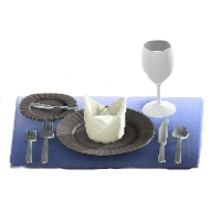 テーブルセッティングのネイビー(マット)の画像