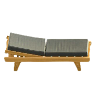 プールサイドベッドのブラックの画像