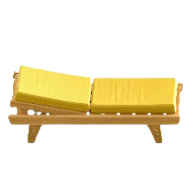 プールサイドベッドのイエローの画像