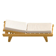 プールサイドベッドのホワイトの画像