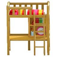 ベッドデスクのレッドボーダーの画像