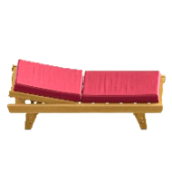 プールサイドベッドのレッドの画像