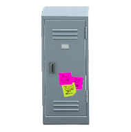 ロッカーのメッセージの画像